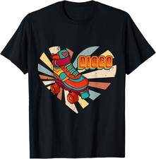 Disco Roller Love Vintage Skates Derby Skating Heart Gift T-Shirt