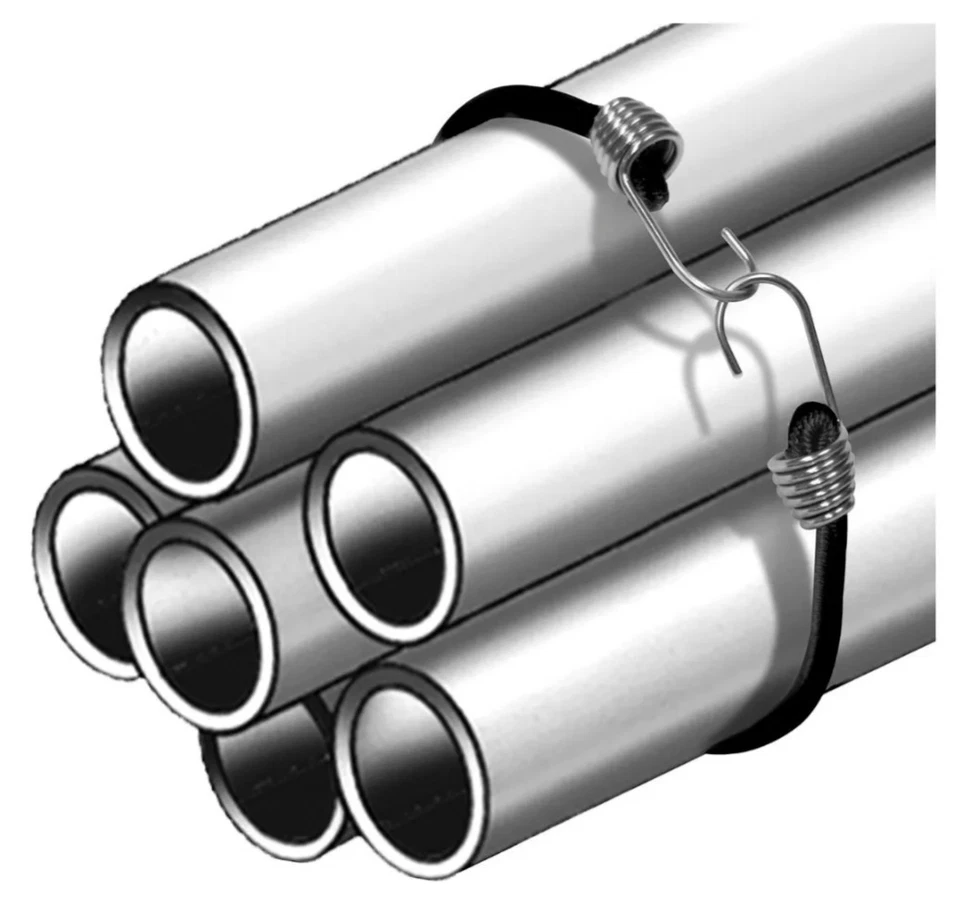 Cargoloc 10in Mini Bungees With Plated Steel Hooks, 20 Piece Pack - Image 4 of 4