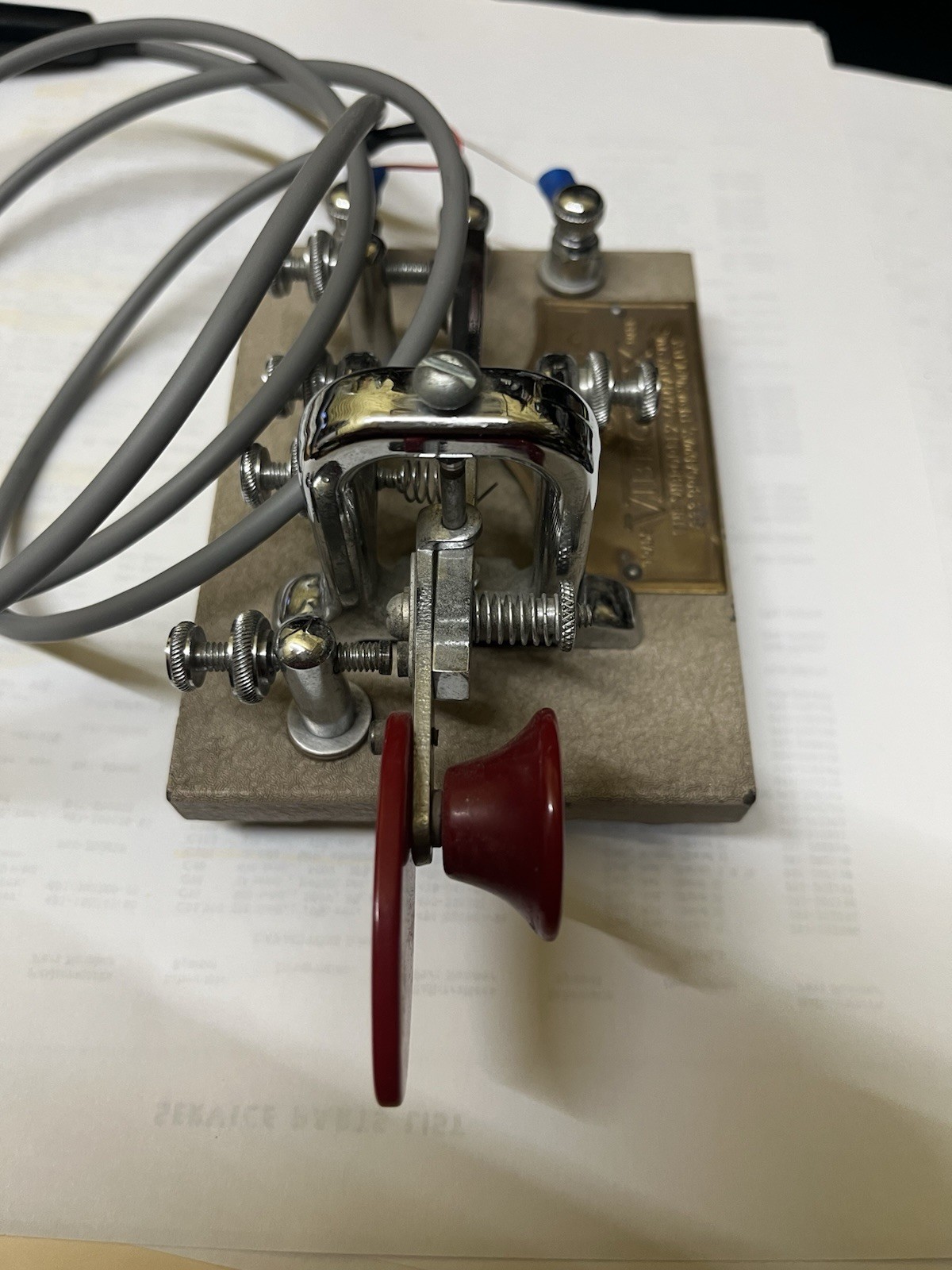Vibroplex Vibrokeyer Vibro Keyer Standard Ham Radio Morse Code Telegraph Paddle