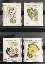 CHRISTMAS ISLAND - 1986 NATIVE FLOWERS NHM SET SG 216 - 219