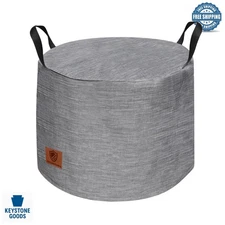 Waterproof Grey Fire Pit Cover for 22-Inch Solo Stove Bonfire
