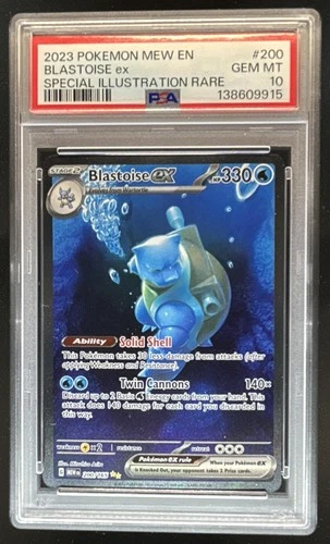2023 Pokemon SV 151 Blastoise ex Special Illustration Rare #200/165 PSA 10