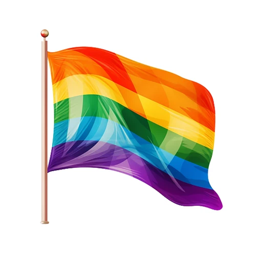 LGBTQ Rainbow Heart Love Flag Pride Self Adhesive Vinyl Sticker