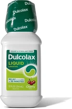 Dulcolax Saline Laxative Liquid, Fast & Gentle Constipation Relief 1200 mg, 12 f