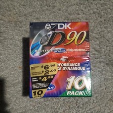 10-Pack TDK D90 Blank Audio Cassette Tapes High Output IEC I/TYPE I New/Sealed