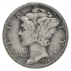 VG+ 1924-D Mercury 90% Silver Dime *8507
