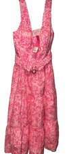 New Lilly Pulitzer Dress Pink Blossom Foxy Llama Size 4 NWT