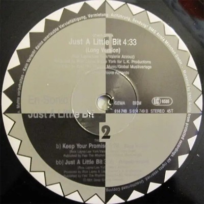 EN-Sonic Just A Little Bit Vinyl Single 12inch NEAR MINT Deep Groove