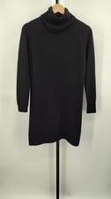 Quince Women Mongolian Cashmere Turtleneck Sweater Mini Dress Black S