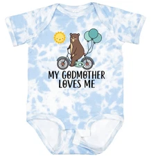 Inktastic My Godmother Loves Me Bear Baby Bodysuit Cute Balloon Boys Godson Idea