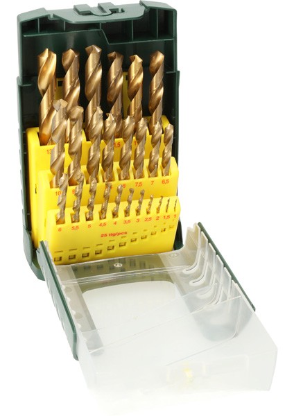 Bosch Hss-Tin-Metallbohrer-Set 1-13 Mm, 25 Tlg.-image