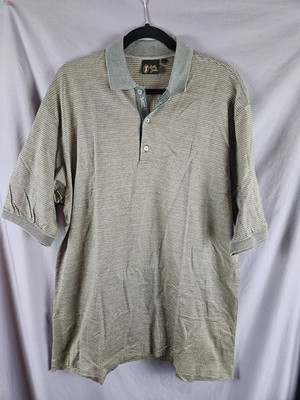 Bobby Jones Large Mens Golf Polo Green 100% Cotton Made In ITALY