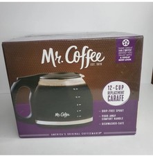 Mr. Coffee 12 Cup Replacement Glass Carafe Pot Black PLD12 Open Box Pristine