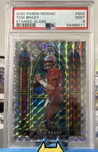 2020 Panini Mosaic Tom Brady Stained Glass SG2 PSA 9 Buccaneers