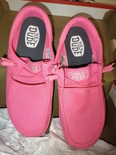 Hey Dude Women  s Wendy Slip Mono Funk Size 8-Electric Pink - New with Box