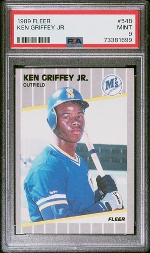 1989 FLEER KEN GRIFFEY JR. ROOKIE CARD RC #548 PSA 9 MINT SEATTLE MARINERS