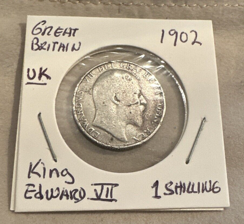 GREAT BRITAIN - KING EDWARD VII - 1 shilling 1902 - SILVER COIN - Picture 3 of 8