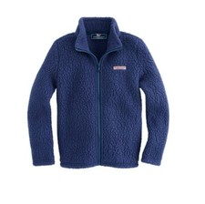 Vineyard Vines Heritage Boys Sherpa Jacket Moonshine Blue Boys M or L 128 NWT