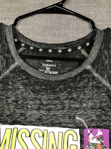Nightmare Before Christmas Shirt Girls L 12 14 Gray Stonewashed Jack Skellington - Picture 10 of 13