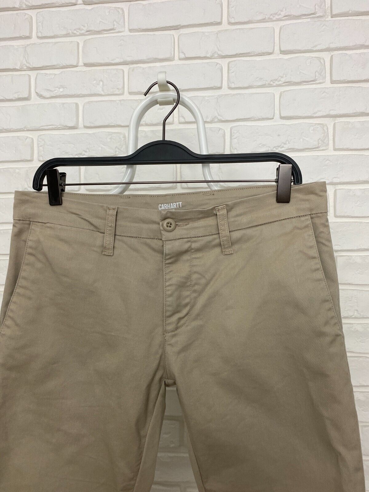 Men's Carhartt WIP Sid Pants Chino Beige Trousers Size 31x32 Small Logo