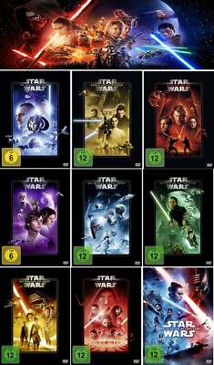 Star Wars 1 - 9 Komplett Paket (I - IX)  Aufstieg Skywalkers        | DVD | 101