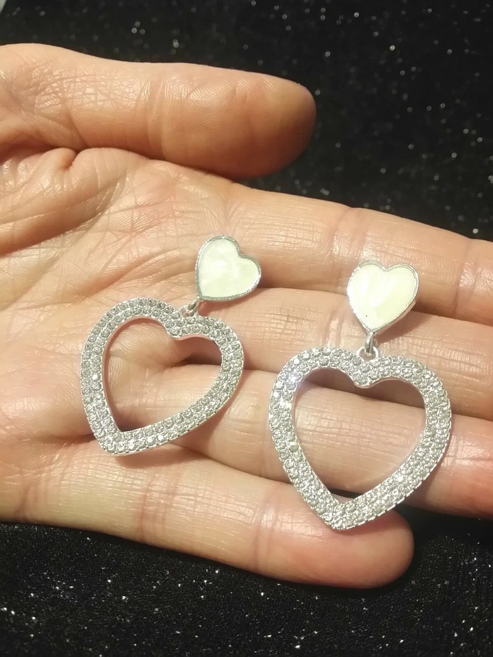 Orecchini Donna Pendenti Madreperla SWAROVSKI ORIGINALI Argento Gioielli Oro New - Immagine 4 di 4