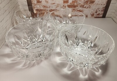 Vintage CALP Capri Italian 24% Lead Crystal Bowl Set Of 4 - SEE Description