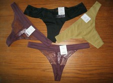 NEW Bundle Lot 4 Womens Auden Thong Panties Ladies Underwear sz S 4/6 intimates