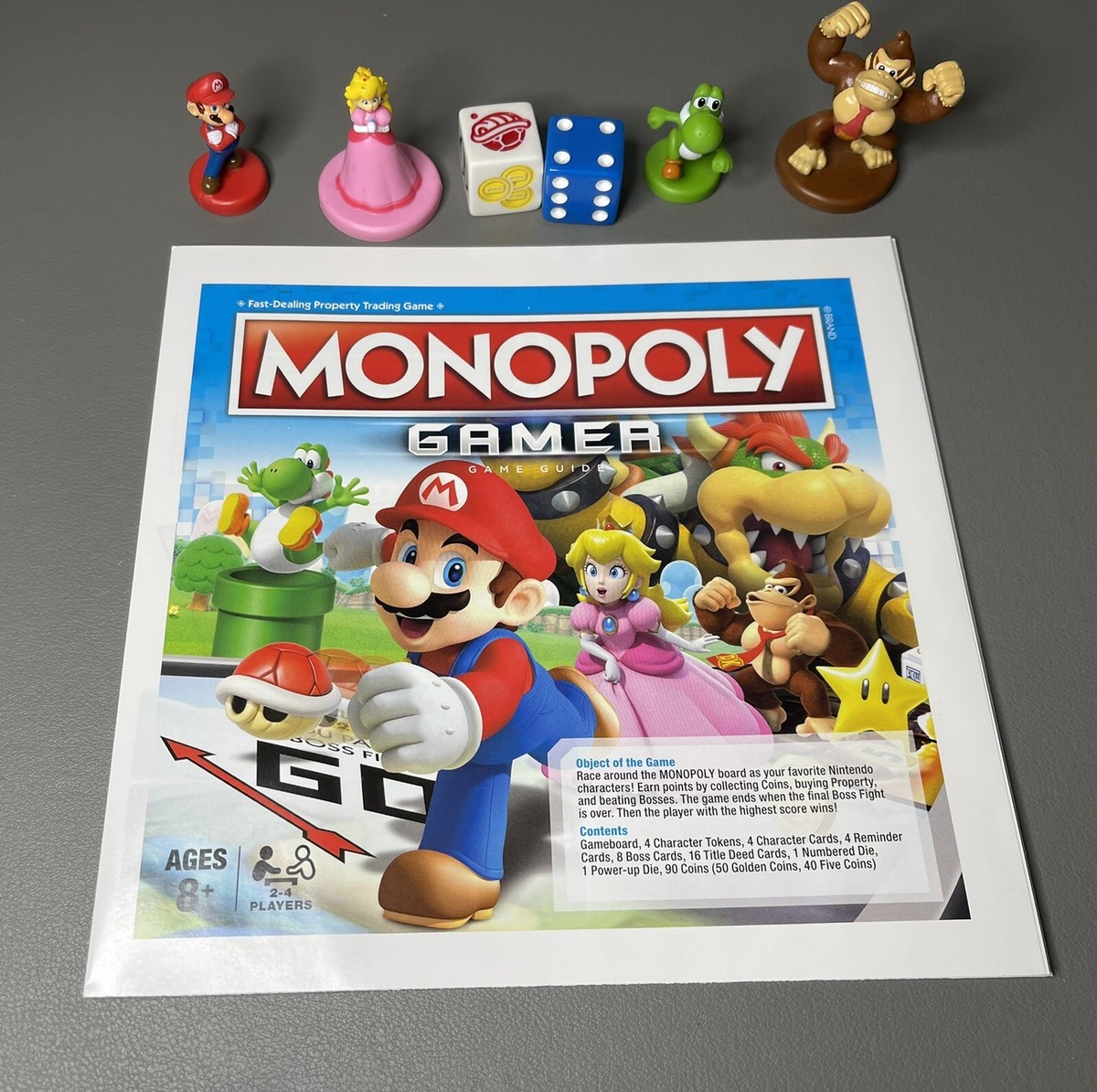 モノポリー確認用 Hasbro Nintendo Mario Monopoly Gamer Replacement Character Pieces