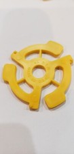 Vintage Yellow Plastic 45 RPM 7" Insert Record Turntable Adapter