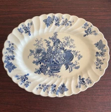 Blue Bountiful Myott Sons & Co Staffordshire England Serving Platter