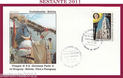 W470 VATIKAN FDC ROM JOHANNES PAUL II WOJITYLA BESUCH COCHABAMBA BOLIVIEN 1988