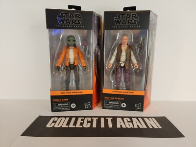 Star Wars The Black Series lot Ponda Baba & Doctor Evazan Action Figures Sealed
