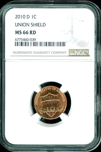 2010-D LINCOLN UNION SHIELD CENT PENNY NGC MS66RD BU UNC DETAILED COIN #E