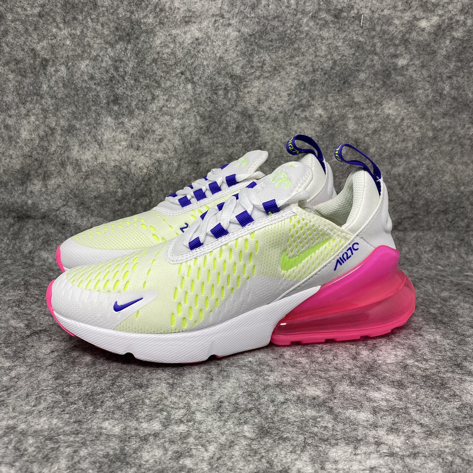 Nike Air Max 270 White Pink Blast Volt 