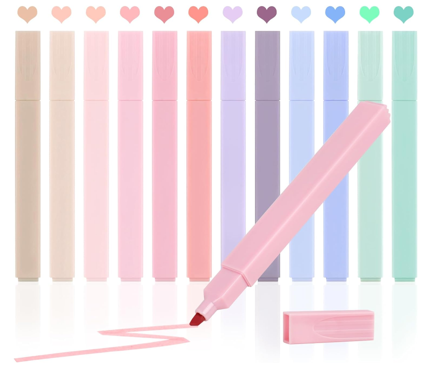 12Pcs Bible Highlighters, Bible Highlighters No Bleed, Pastel Highlighter Set, C-image