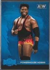 2022 SkyBox Metal Universe AEW Blue Spectrum #5 Powerhouse Hobbs
