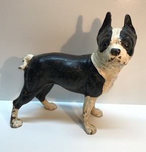 boston terrier cast iron doorstop