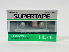 Vintage Realistic Supertape HD-46 High Position Type II Blank Audio Cassette New