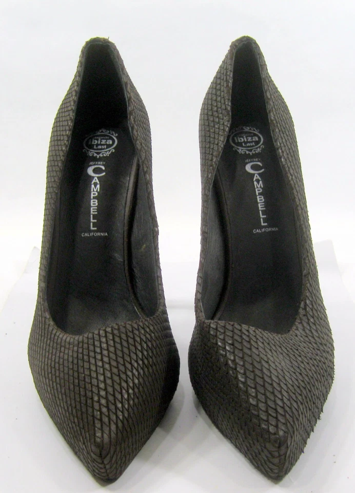 NUEVO Zapatos Ouzel Repujado JEFFREY CAMPBELL Marrón 5" Tacón Punta Punta MUJERES Talla 8 Foto 2 de 4
