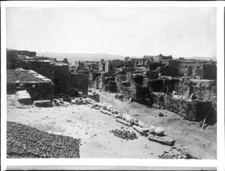 Low Oblique View From Above A Street In The Hopi Moki Pueblo Of O - Old Photo