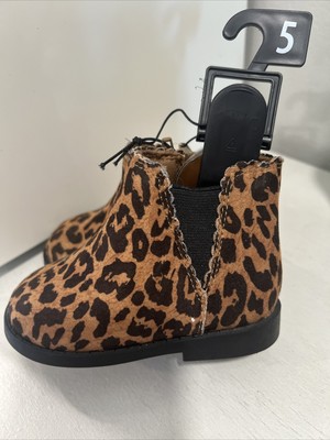 Baby Toddler Girls Garanimals LEOPARD Print Boots Size 5 NWT A4