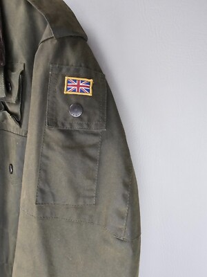 Barbour A550 Cowen Commando Wax Jacket Men Green Olive Large