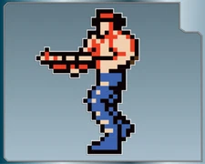 BLUE COMMANDO from Contra Vinyl Decal #1 Car Truck Window NES Nintendo Sticker