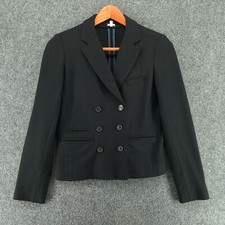J. Crew Wool Double Breasted Blazer Jacket Women's Size 6 Black
