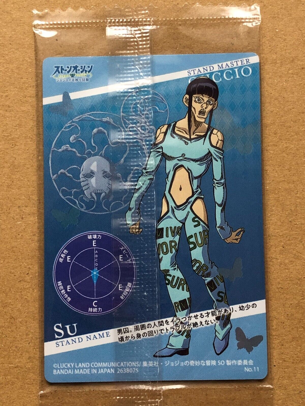 JoJo's Bizarre Adventure Part 6 Stone Ocean Wafer Card Ungalo