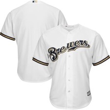 Milwaukee Brewers White Majestic Cool Base Men's Jersey size XL (Extra Large)