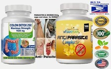 Colon Detox Cleanse  Anti Parasite Complex - Gut Health Support - 200 Caps