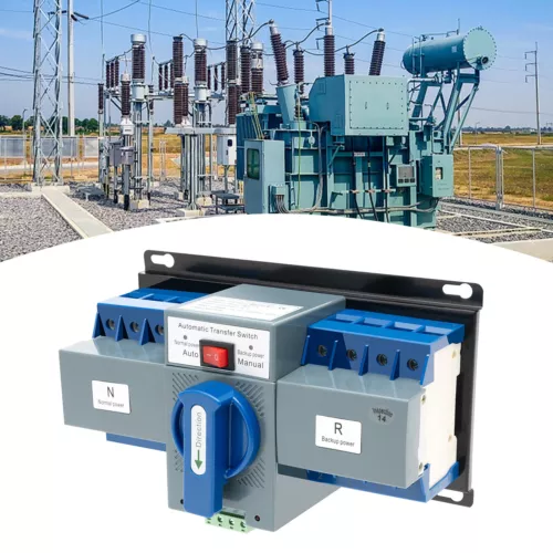 Interruptor de corriente de emergencia interruptor de carga 4P, 63A interruptor de transferencia doble interruptor de potencia - Imagen 1 de 15