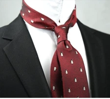 New Classic Polka Dot Brown White JACQUARD WOVEN 100% Silk Men's Necktie Tie